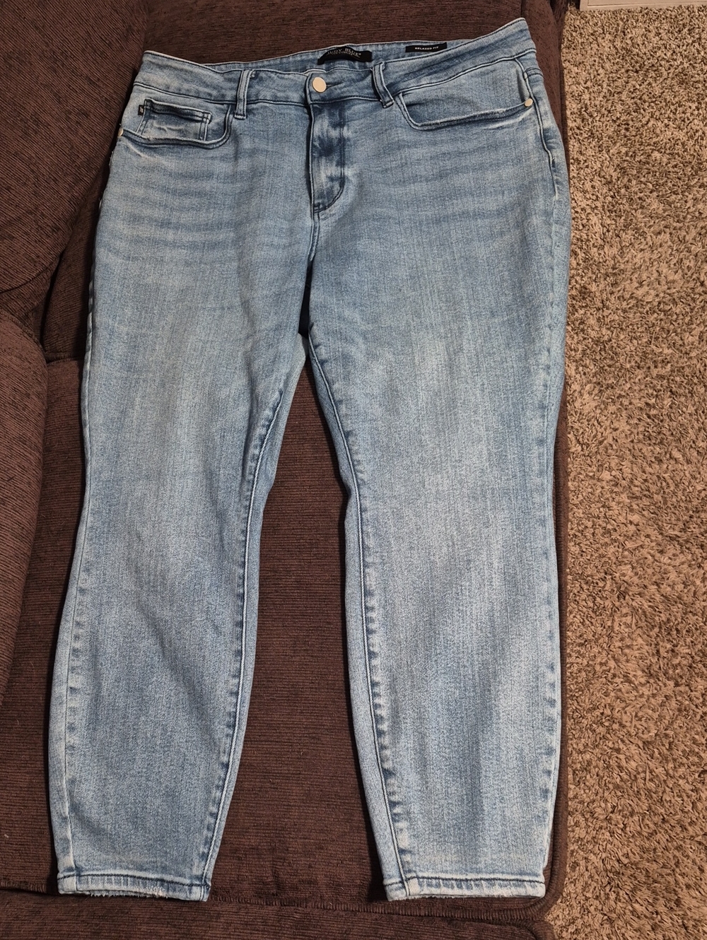 Medium Wash Women's Judy Blue stretchy jeans, relaxed fit, size 18W